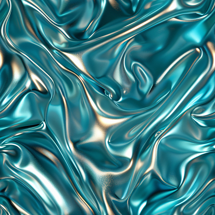 Glossy Iridescent Blue Wrinkled Surface seamless PBR texture preview