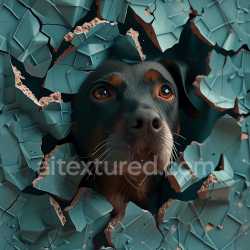 seamless Seamless 3D Cracked & Holes PBR Texture of Weathered Blue Plaster with Chipped Edges texture 8k free download PBR