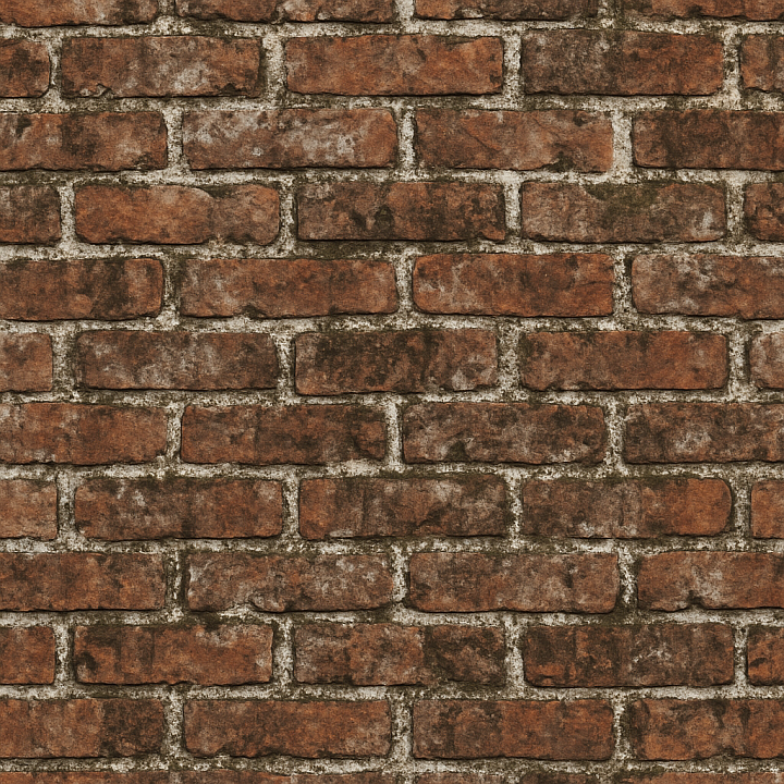 Dirty Painted Brick seamless PBR texture preview