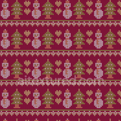 seamless Seamless 3D PBR Christmas knit fabric texture with snowmen and trees texture 8k free download PBR