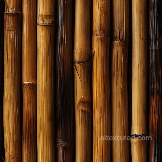 Bamboo Texture Featuring Glossy Polished Vertical Culms Bamboo texture preview