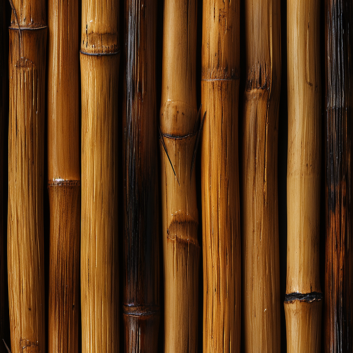 Bamboo Featuring Glossy Polished Vertical Culms Wood seamless PBR texture preview