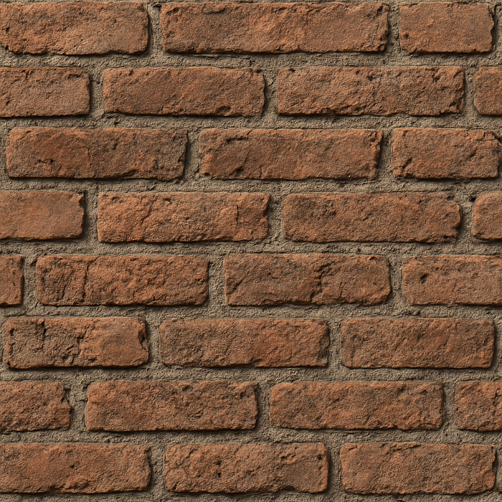 Rough Brick seamless PBR texture preview
