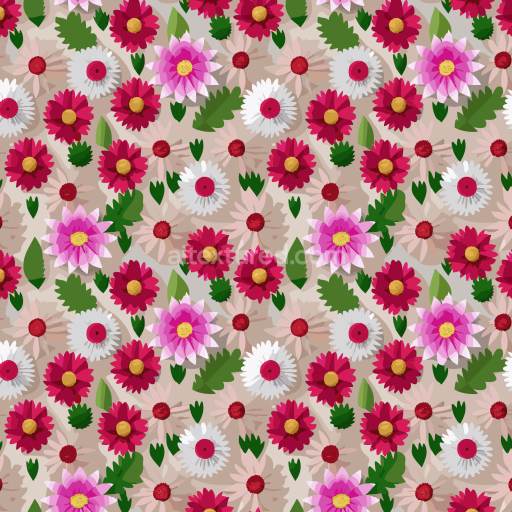 Seamless 3D PBR Texture of Vibrant Embroidered Floral Fabric Pattern