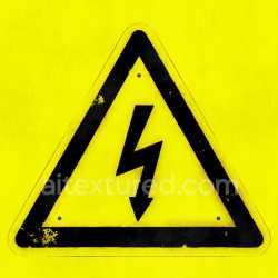 seamless Sign Warning Caution Yellow Triangle Electric Graphic Symbol Bold Alert texture 8k free download PBR