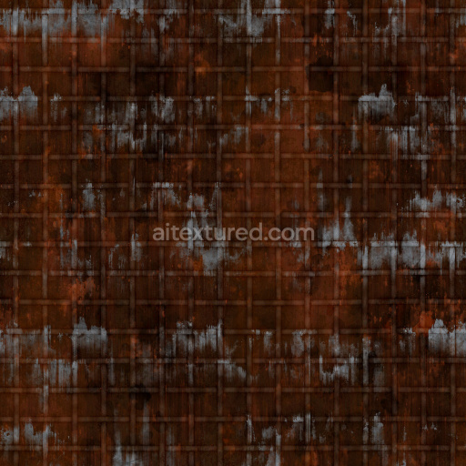 Fence Wood Rusty Metal Weathered Rough Grain Texture Seamless Pbr