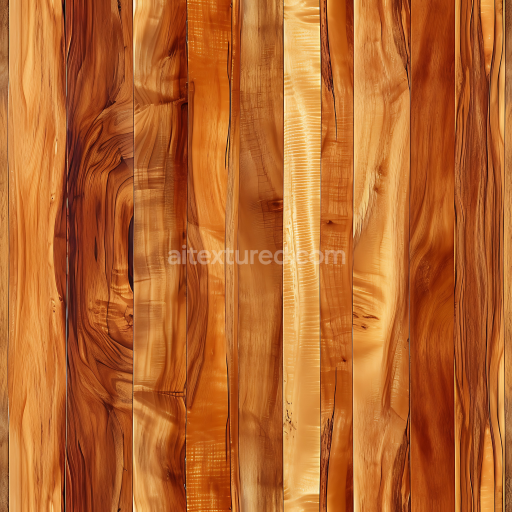 Seamless 3D Cherry Wood PBR Texture with Polished Grain and Warm Toned Planks