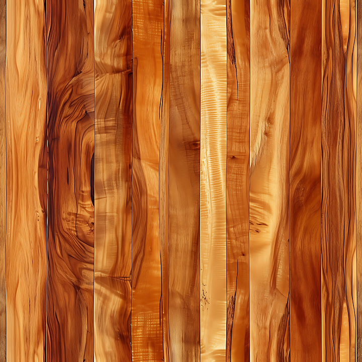 Cherry Wood with Polished Grain and Warm Toned Planks seamless PBR texture preview
