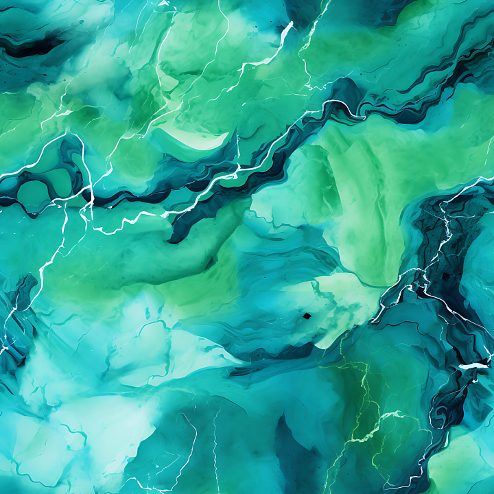 Marble with Green and Blue Organic Vein Pattern seamless PBR texture preview