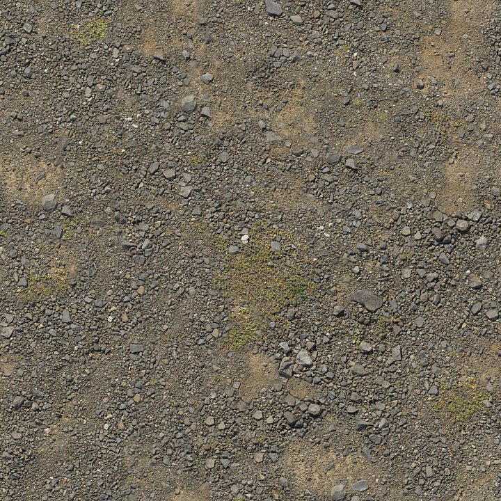 Broken Gravel Ground - Dirt Sand Rocks Rough Broken Gravel seamless PBR texture preview