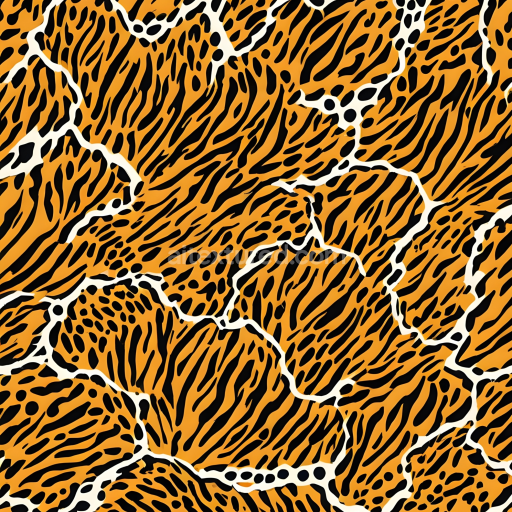 Seamless 3D PBR Leopard Print Fabric Texture in Vibrant Orange and Black Pattern