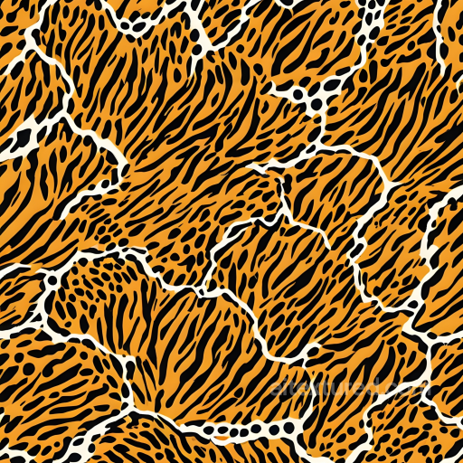 Leopard Print Fabric Texture in Vibrant Orange and Black Pattern seamless Leopard Print PBR texture