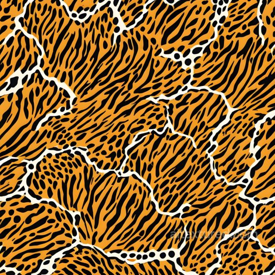 Leopard Print Fabric Texture in Vibrant Orange and Black Pattern Leopard Print texture preview