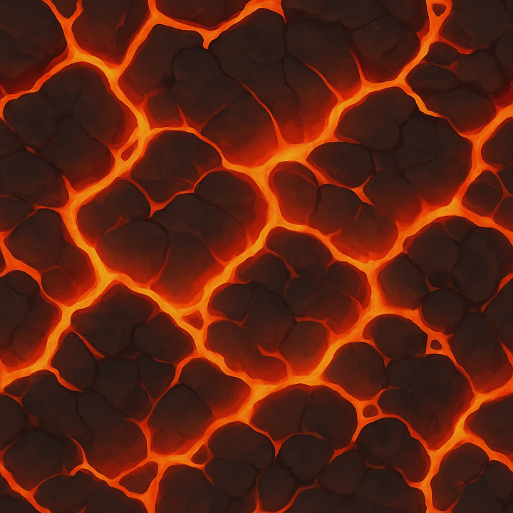 Stylized Fire Ground seamless PBR texture preview