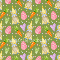 seamless Seamless 3D PBR Digital Paper Texture with Watercolor Easter Gnomes and Pastel Eggs texture 8k free download PBR