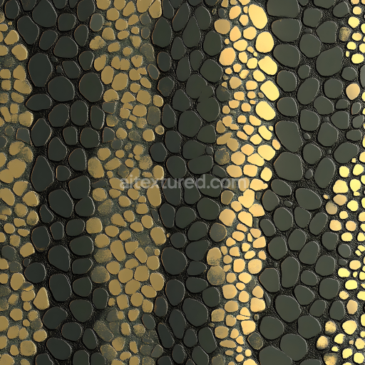 Seamless 3D PBR Texture of Organic Reptilian Scale Skin with Smooth Surface