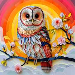 seamless Seamless 3D PBR Texture of Barred Owl Feather Pattern in Vivid Color Palette texture 8k free download PBR