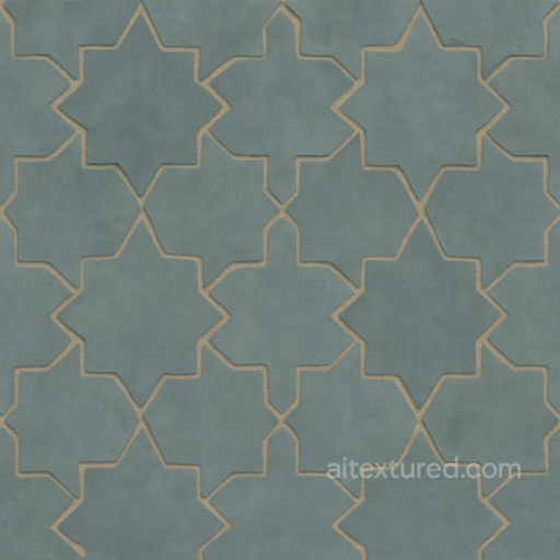 Seamless 8K PBR 3D Texture Of Matte Glazed Handmade Decorative Moroccan Tile With Geometr… texture preview