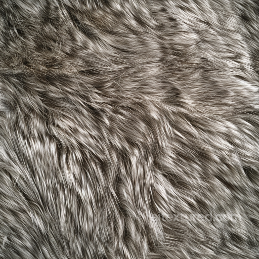 Long Fur Leather Texture With Natural Gray And Beige Tones seamless Leather PBR texture