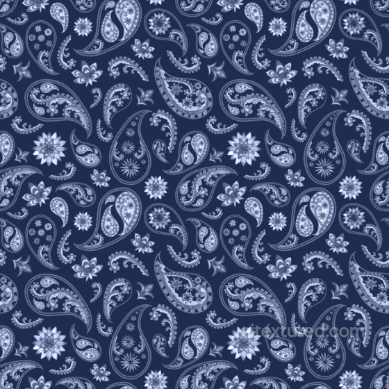Retro Paisley Texture of Retro Blue Paisley Fabric Pattern Retro Paisley texture preview