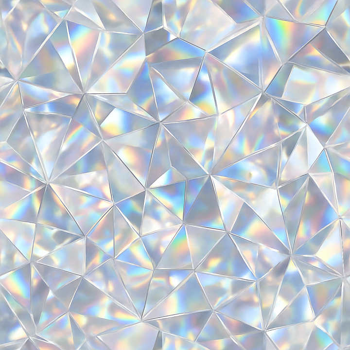 Kristall Prismatic Facets With Crystal Shimmer And Light Dispersion Spa… seamless PBR texture preview