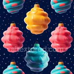 seamless Seamless 3D Inflated Plastic Ornament PBR Texture in Multicolor Pattern texture 8k free download PBR