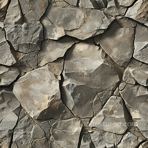 Cracked Layered Stone Wall Seamless Texture with Natural Erosion Patterns seamless Stone PBR texture