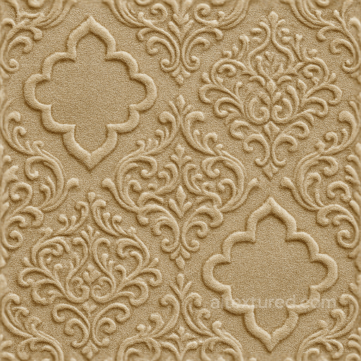 Quatrefoil Arabesque Wallpaper With Raised Velvet Weave Finish seamless Wallpaper PBR texture