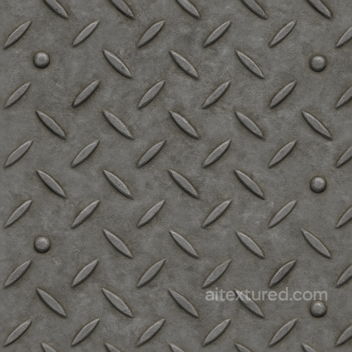 Tactile Plate With Riveted Metal Surface And Raised Pattern seamless Tactile Plate PBR texture