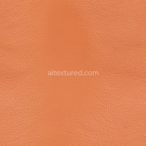 Seamless 3D PBR Texture of Tangerine Pebbled Leather with Soft Grain