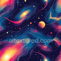 seamless Seamless 3D Space PBR Texture with Vibrant Nebula, Galaxy Clouds, and Starfield texture 8k free download PBR