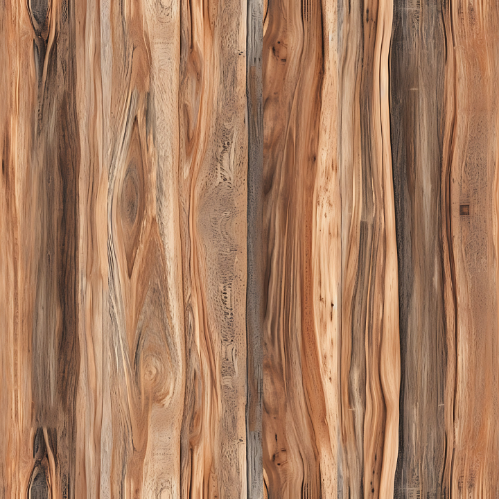 Rustic Wood Planks with Knots and Grain Detail seamless PBR texture preview