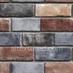 seamless Seamless 3D PBR Texture of Cracked Multi-Colored Brick Wall with Rough Surface texture 8k free download PBR
