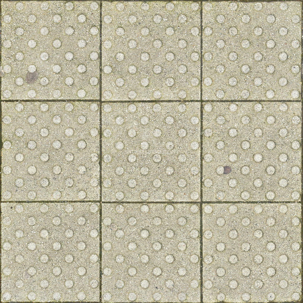 Seamless tactile paving texture with raised dots