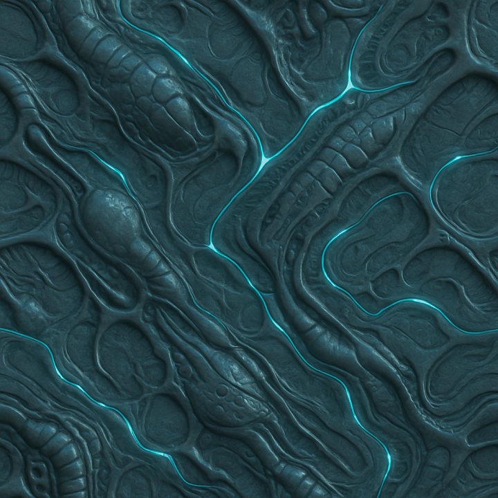 Synthetic Alien Surface seamless PBR texture preview