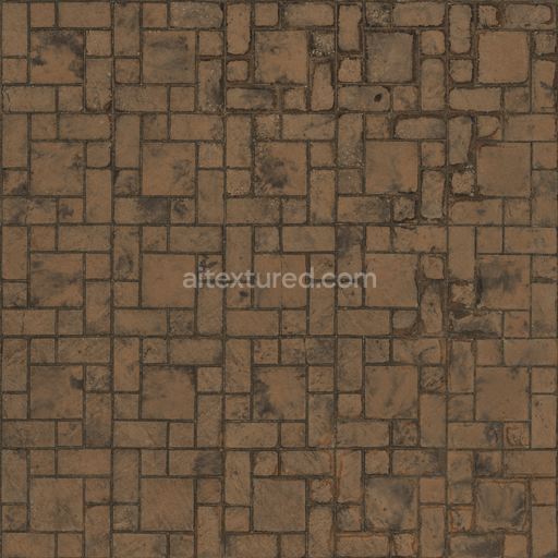 Patterned Brick Floor — Brick Bricks Pattern Exterior Floor Outdoor — PBR seamless 3D texture