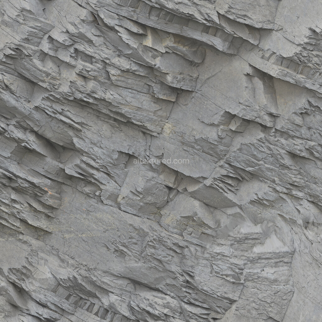 Seamless PBR rock texture with gray tones and rough surface