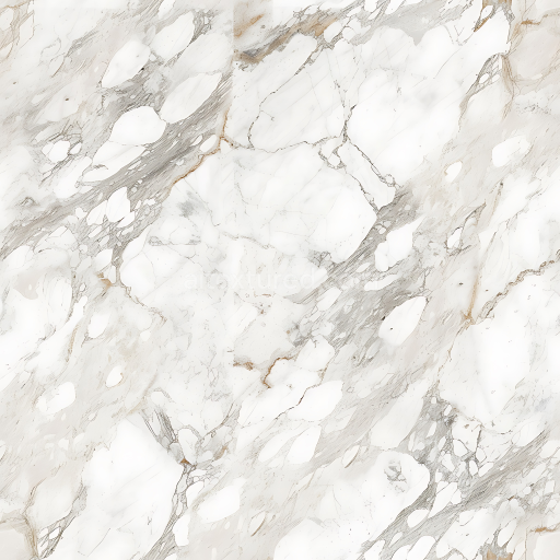Seamless 3D Bianco Rhino Natural White Marble PBR Texture with Distinctive Veining