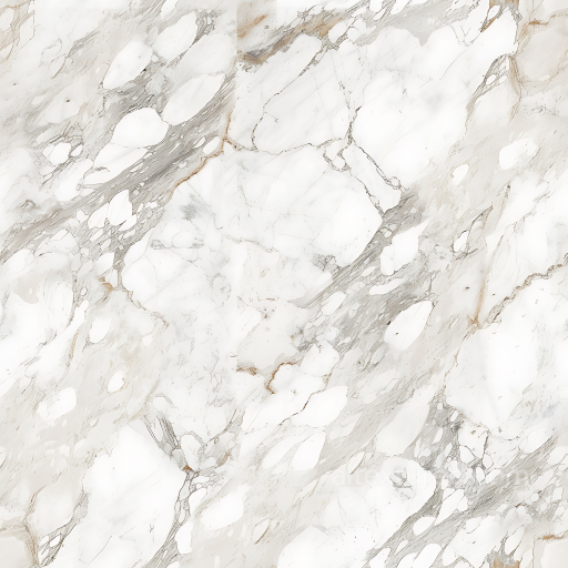 Bianco Rhino Natural White Marble PBR Texture with Distinctive Veining seamless Marble PBR texture