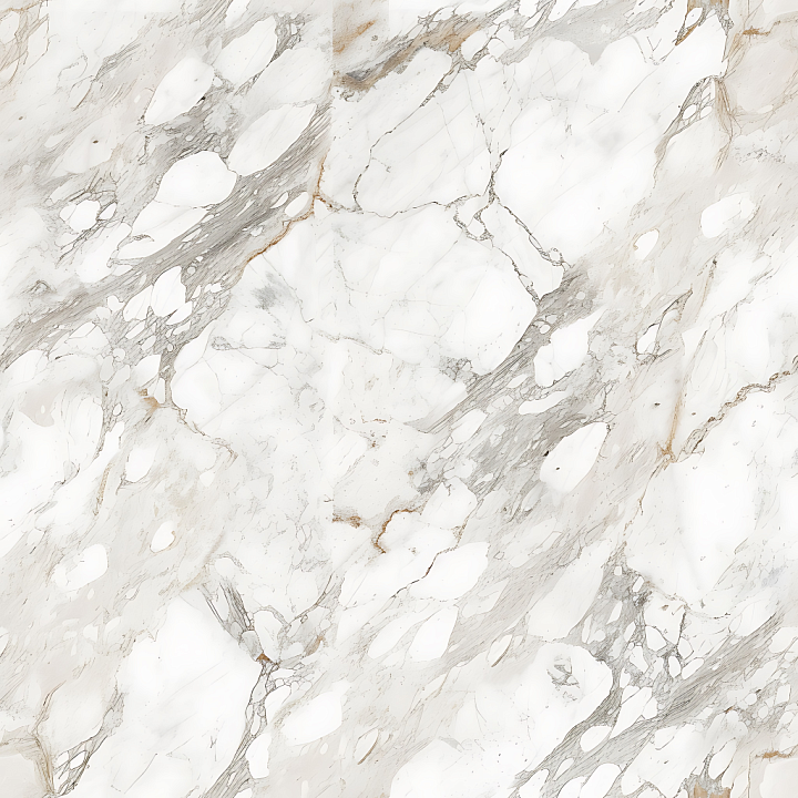 Bianco Rhino Natural White Marble with Distinctive Veining seamless PBR texture preview