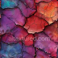 seamless Seamless 3D PBR Texture of Vibrantly Colored Cracked Painted Surface texture 8k free download PBR