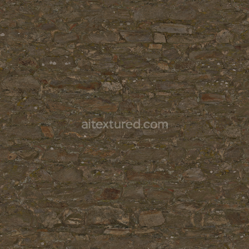 Worn Discolored Rocks — Discolored Rocks Wall Rocks Wall Moss — PBR seamless 3D texture