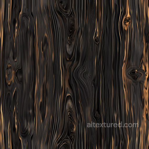 Dark Charred Wood Planks Seamless Texture with Natural Knots and Grain seamless Wood PBR texture