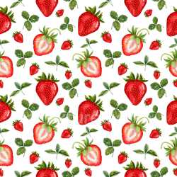 Pattern Bundle - Seamless 3D Pattern PBR Texture with Hand-Painted Strawberry and Leaf Motifs texture preview