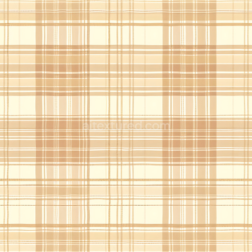 Seamless 3D PBR Texture of Light Brown and Beige Plaid Fabric Pattern