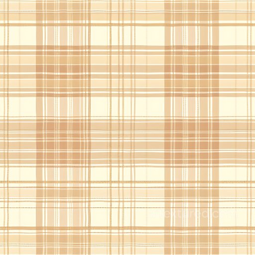 Seamless 3D PBR Texture of Light Brown and Beige Plaid Fabric Pattern texture preview