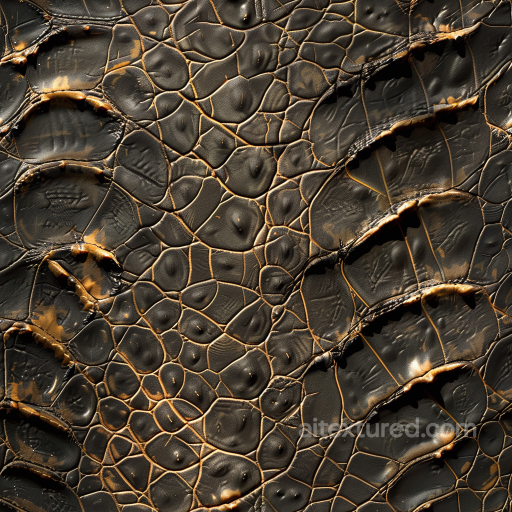 Aged Cracked Black Leather Seamless Texture with Weathered Patina seamless Leather PBR texture