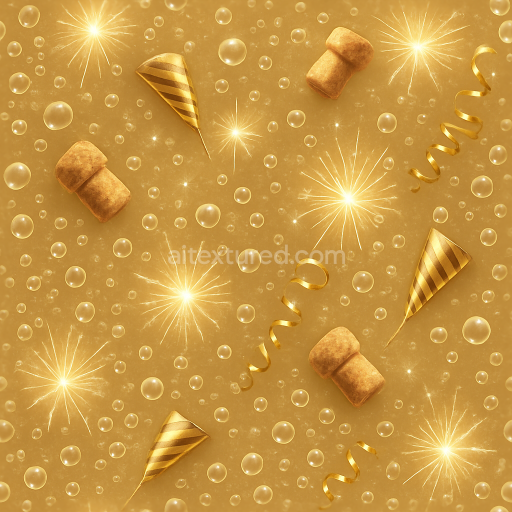 Seamless 3d texture pbr 8k champagne bubbles closeup sparkling celebration for new year