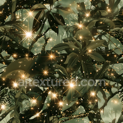 seamless Seamless 3D Jungle Camouflage PBR Texture with Dark Green Foliage and Golden Sparkle Highlights texture 8k free download PBR