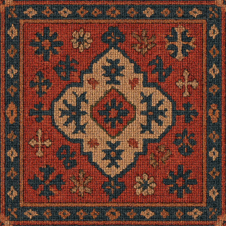 Coarse Oriental Carpet seamless PBR texture preview